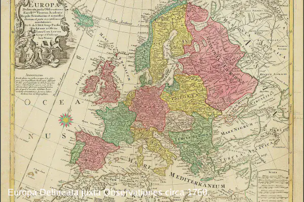 Europa Delineata juxta Observationes circa 1760.